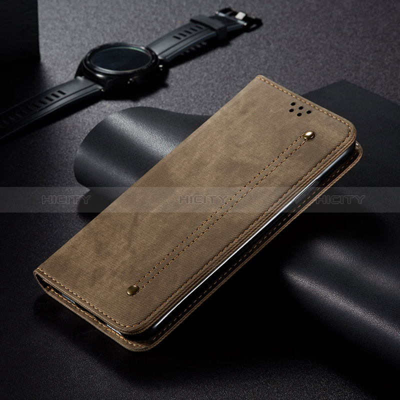 Custodia Portafoglio In stoffa con Supporto B02S per Xiaomi Mi 10T Pro 5G Khaki