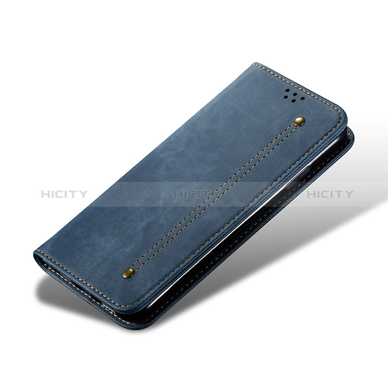 Custodia Portafoglio In stoffa con Supporto B03S per Samsung Galaxy S25 Ultra 5G Blu