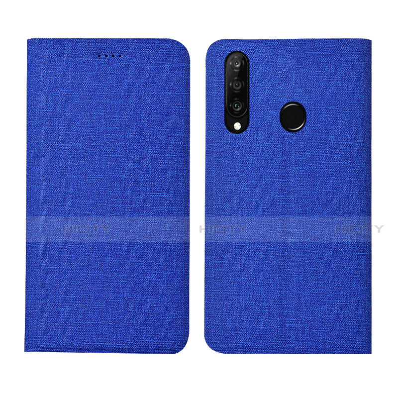 Custodia Portafoglio In stoffa con Supporto H01 per Huawei Nova 4e Blu