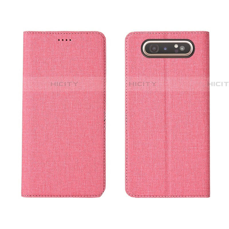 Custodia Portafoglio In stoffa con Supporto H01 per Samsung Galaxy A90 4G Rosa