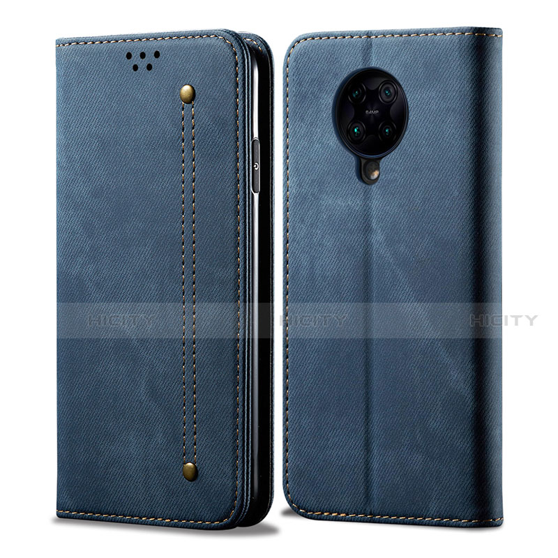 Custodia Portafoglio In stoffa con Supporto H01 per Xiaomi Redmi K30 Pro Zoom Blu