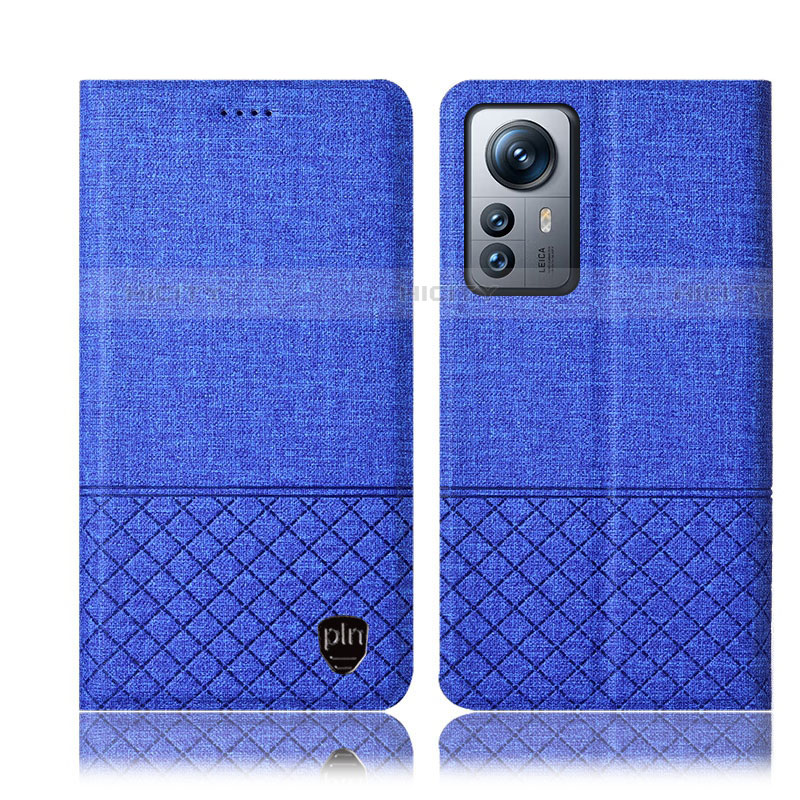 Custodia Portafoglio In stoffa con Supporto H12P per Xiaomi Mi 12S 5G Blu