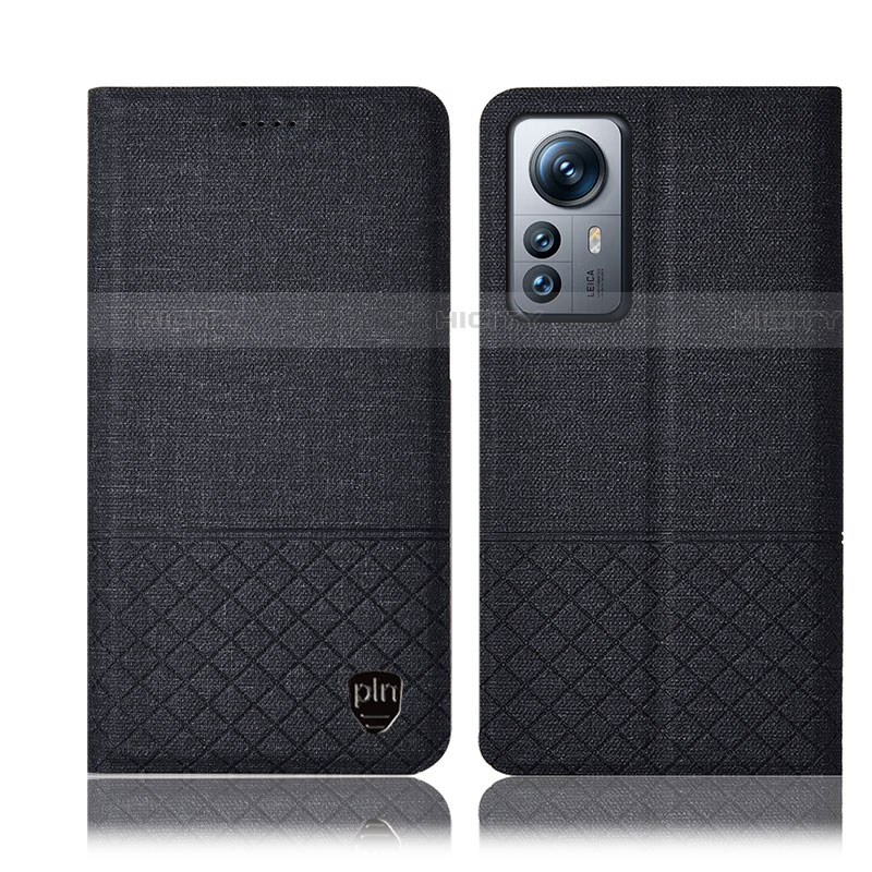 Custodia Portafoglio In stoffa con Supporto H12P per Xiaomi Mi 12X 5G Nero