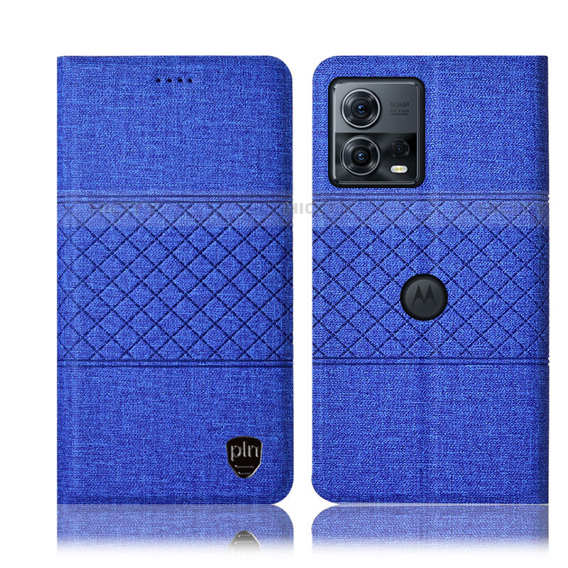 Custodia Portafoglio In stoffa con Supporto H13P per Motorola Moto S30 Pro 5G Blu