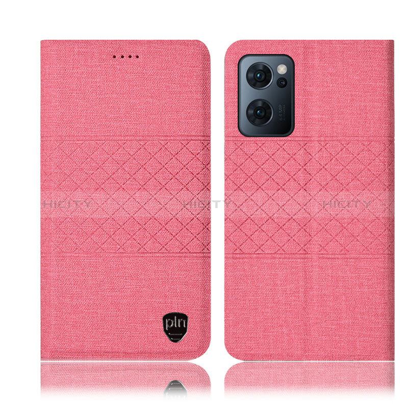 Custodia Portafoglio In stoffa con Supporto H13P per Oppo Find X5 Lite 5G Rosa