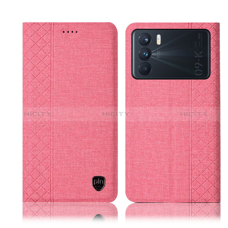 Custodia Portafoglio In stoffa con Supporto H13P per Oppo K9 Pro 5G Rosa