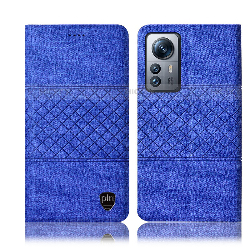 Custodia Portafoglio In stoffa con Supporto H13P per Xiaomi Mi 12S 5G Blu