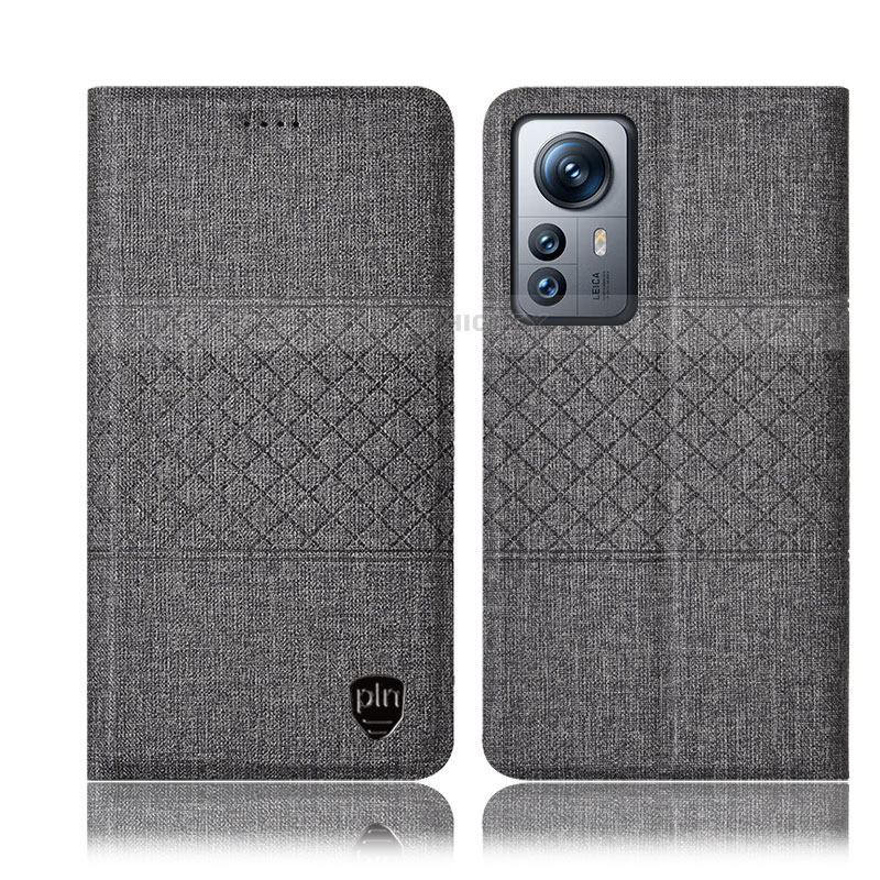 Custodia Portafoglio In stoffa con Supporto H13P per Xiaomi Mi 12S 5G Grigio