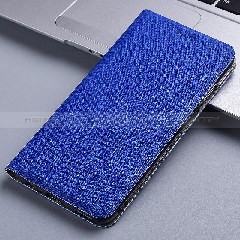 Custodia Portafoglio In stoffa con Supporto H13P per Xiaomi Redmi 9 India Blu