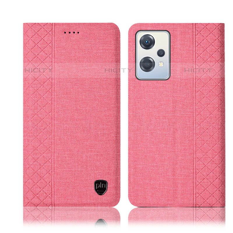 Custodia Portafoglio In stoffa con Supporto H14P per Oppo K10X 5G Rosa