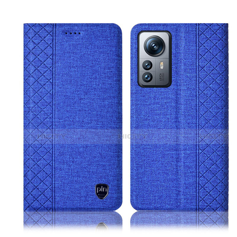 Custodia Portafoglio In stoffa con Supporto H14P per Xiaomi Mi 12 5G Blu