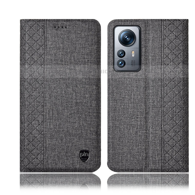 Custodia Portafoglio In stoffa con Supporto H14P per Xiaomi Mi 12S Pro 5G Grigio