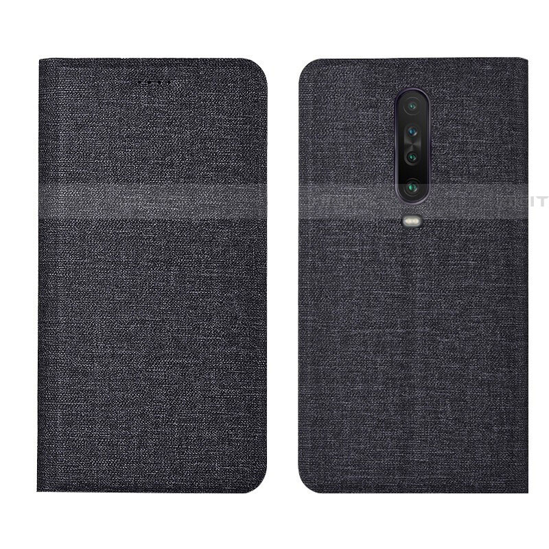 Custodia Portafoglio In stoffa con Supporto L01 per Xiaomi Redmi K30i 5G Nero