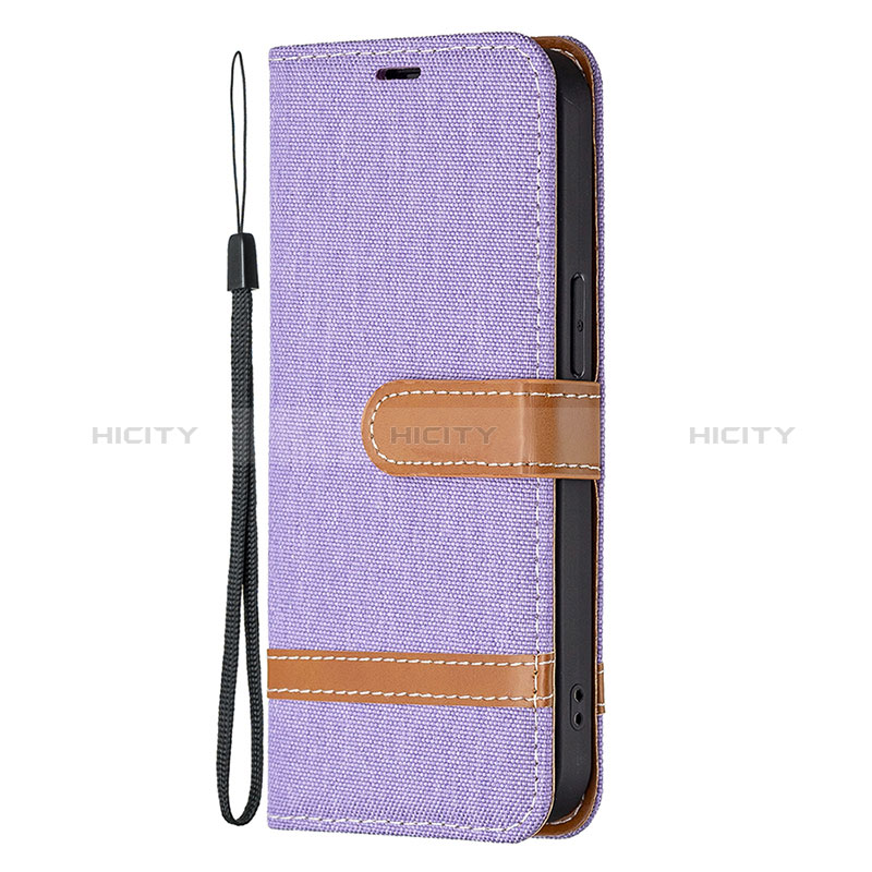 Custodia Portafoglio In stoffa con Supporto per Apple iPhone 14 Pro Max Viola