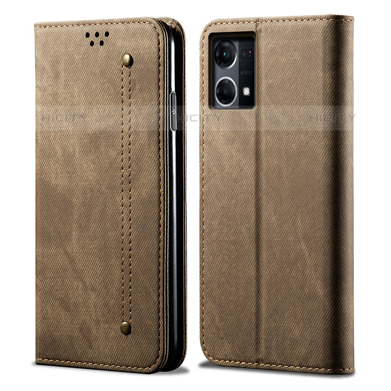 Custodia Portafoglio In stoffa con Supporto per Oppo F21s Pro 4G Khaki