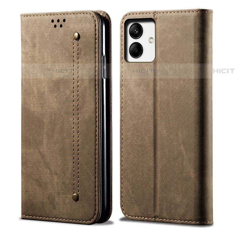 Custodia Portafoglio In stoffa con Supporto per Samsung Galaxy A04E Khaki