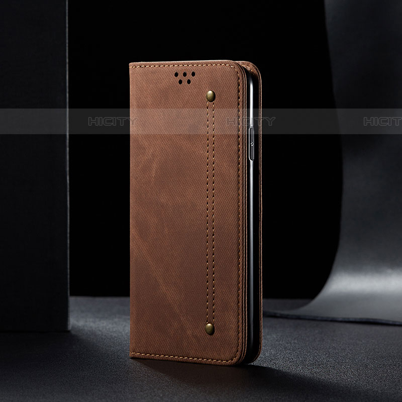 Custodia Portafoglio In stoffa con Supporto per Samsung Galaxy A05s Marrone