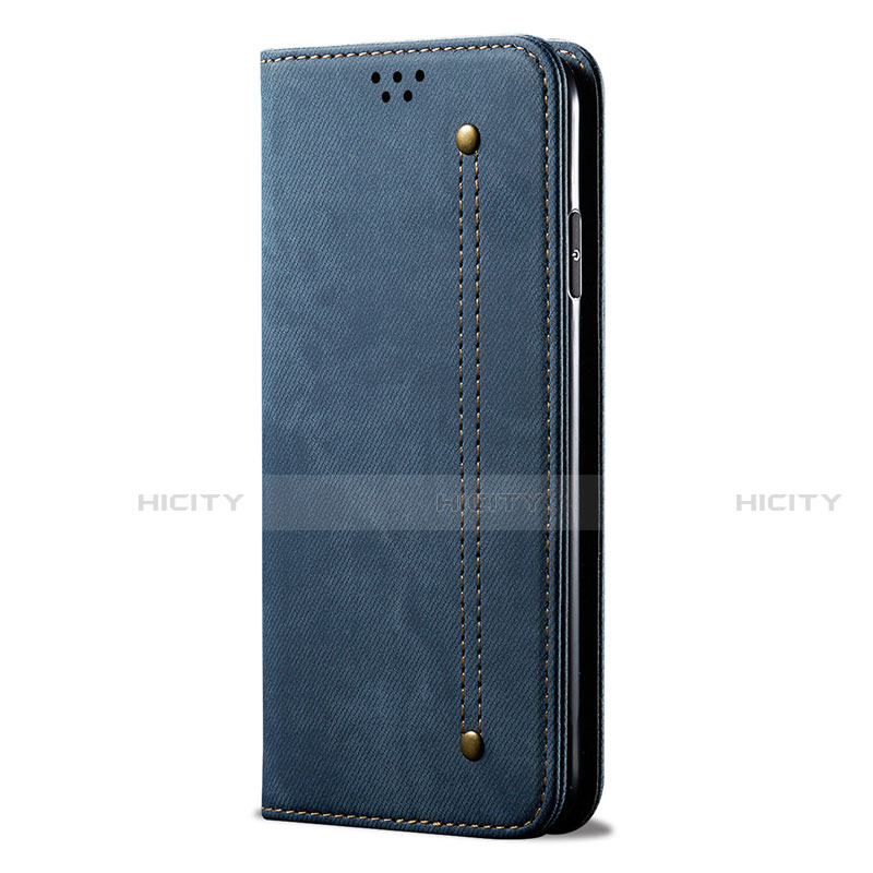 Custodia Portafoglio In stoffa con Supporto per Samsung Galaxy A21s Blu