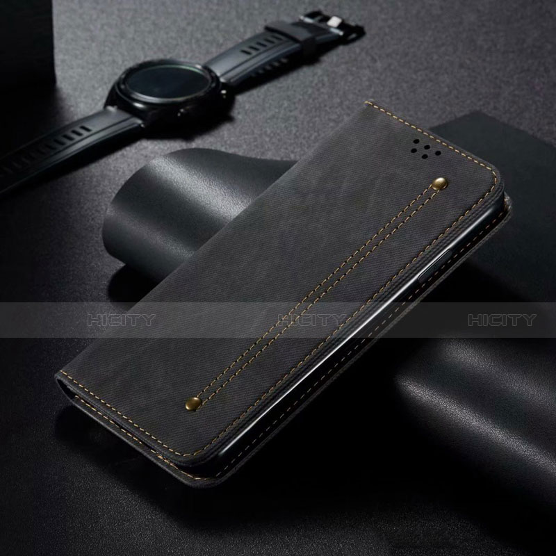 Custodia Portafoglio In stoffa con Supporto per Samsung Galaxy A31 Nero