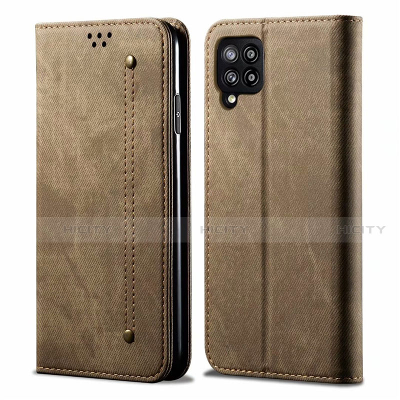 Custodia Portafoglio In stoffa con Supporto per Samsung Galaxy A42 5G Khaki