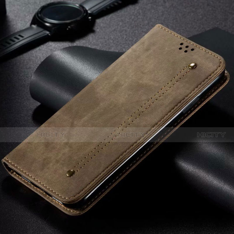 Custodia Portafoglio In stoffa con Supporto per Xiaomi Mi Note 10 Lite Arancione