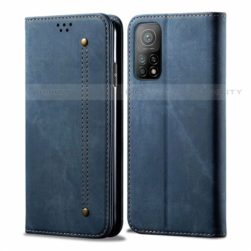 Custodia Portafoglio In stoffa con Supporto per Xiaomi Redmi K30S 5G Blu