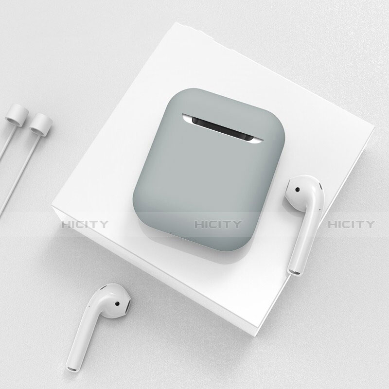 Custodia Portatile con Moschettone per AirPods Custodia di Ricarica C01 Grigio Scuro