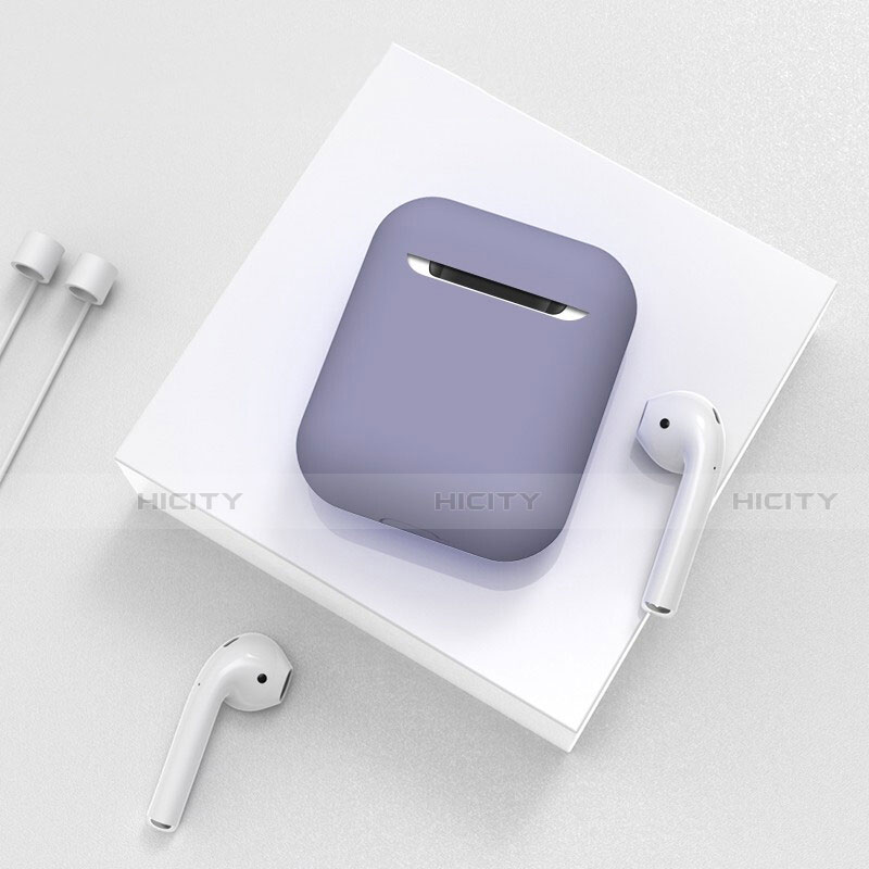 Custodia Portatile con Moschettone per AirPods Custodia di Ricarica C01 Viola