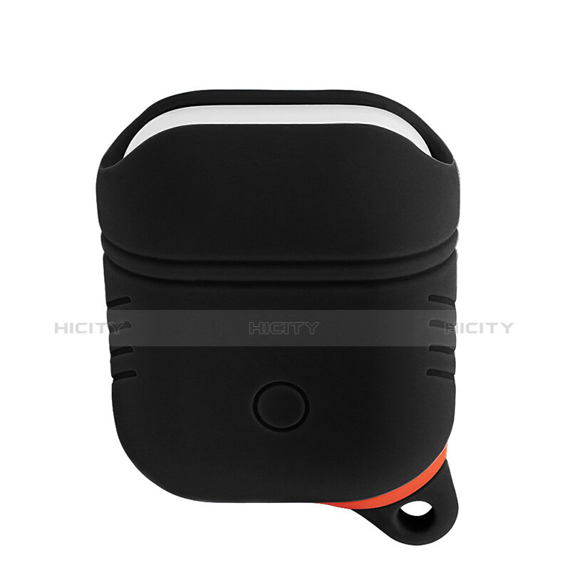 Custodia Portatile con Moschettone per AirPods Custodia di Ricarica Z03 Nero