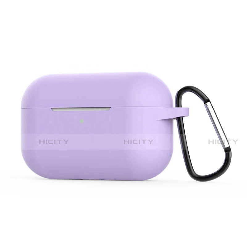 Custodia Portatile con Moschettone per AirPods Pro Custodia di Ricarica C02 Lavanda