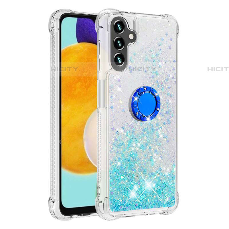 Custodia Silicone Cover Morbida Bling-Bling con Anello Supporto S01 per Samsung Galaxy A04s