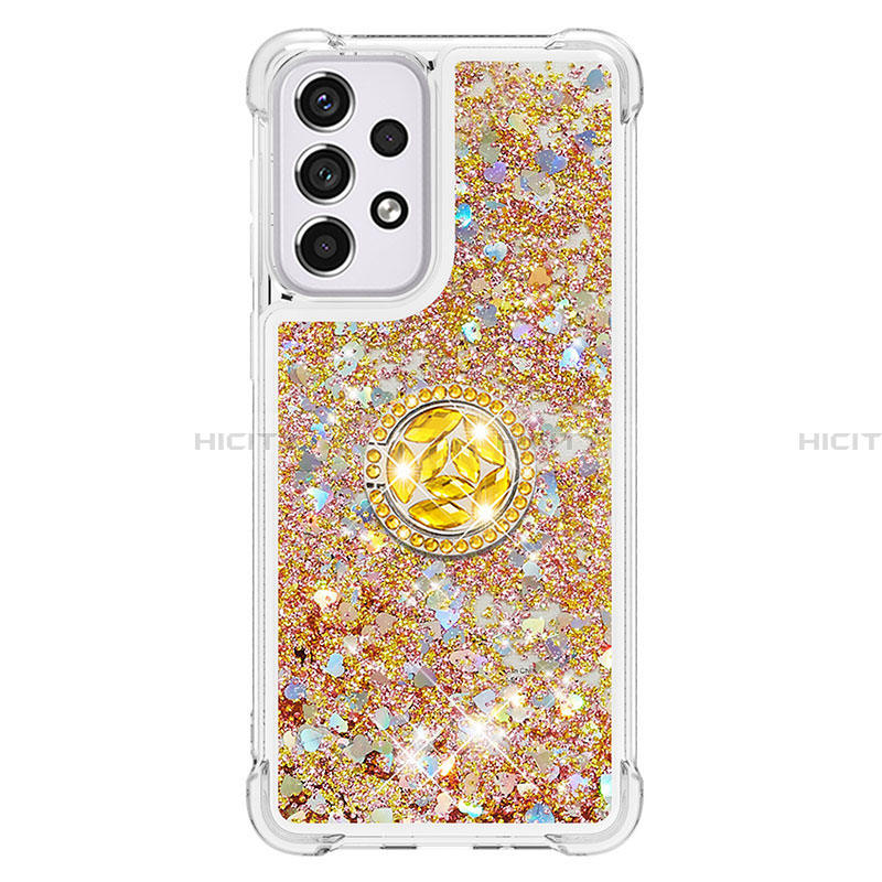 Custodia Silicone Cover Morbida Bling-Bling con Anello Supporto S01 per Samsung Galaxy A33 5G