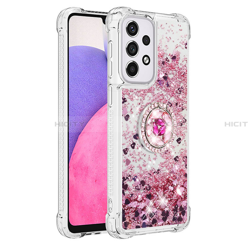 Custodia Silicone Cover Morbida Bling-Bling con Anello Supporto S01 per Samsung Galaxy A33 5G