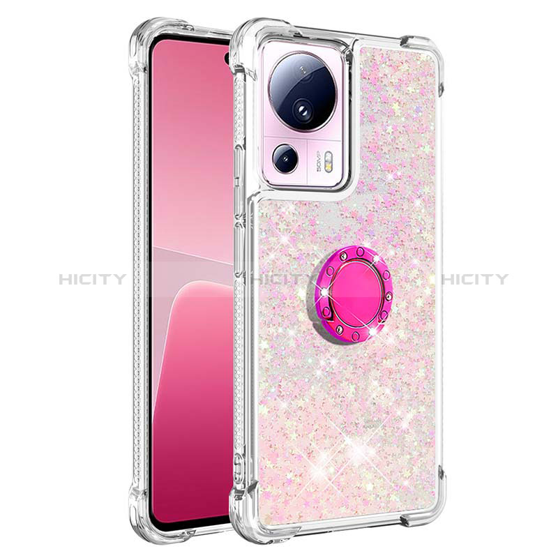 Custodia Silicone Cover Morbida Bling-Bling con Anello Supporto S01 per Xiaomi Civi 2 5G