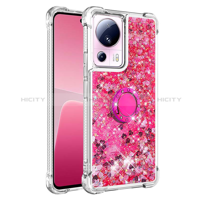 Custodia Silicone Cover Morbida Bling-Bling con Anello Supporto S01 per Xiaomi Civi 2 5G