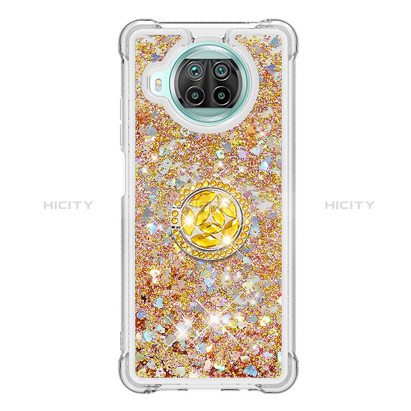 Custodia Silicone Cover Morbida Bling-Bling con Anello Supporto S01 per Xiaomi Mi 10T Lite 5G