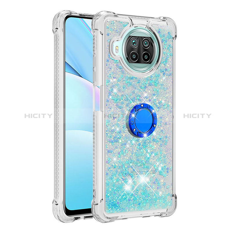 Custodia Silicone Cover Morbida Bling-Bling con Anello Supporto S01 per Xiaomi Mi 10T Lite 5G