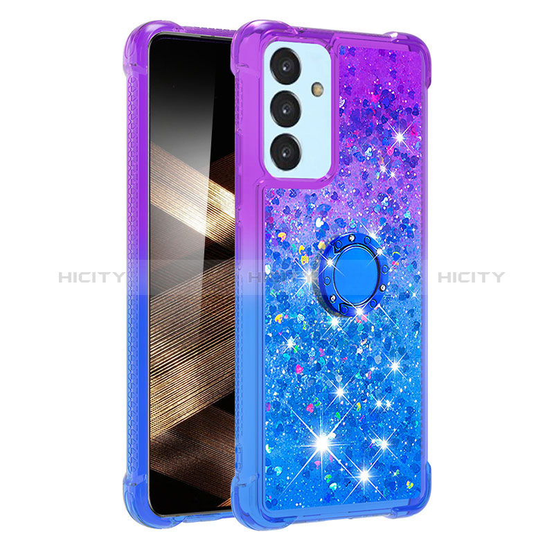 Custodia Silicone Cover Morbida Bling-Bling con Anello Supporto S02 per Samsung Galaxy A15 5G