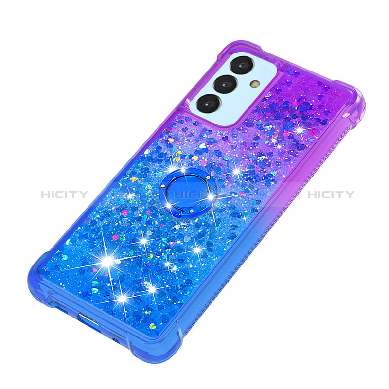 Custodia Silicone Cover Morbida Bling-Bling con Anello Supporto S02 per Samsung Galaxy A15 5G