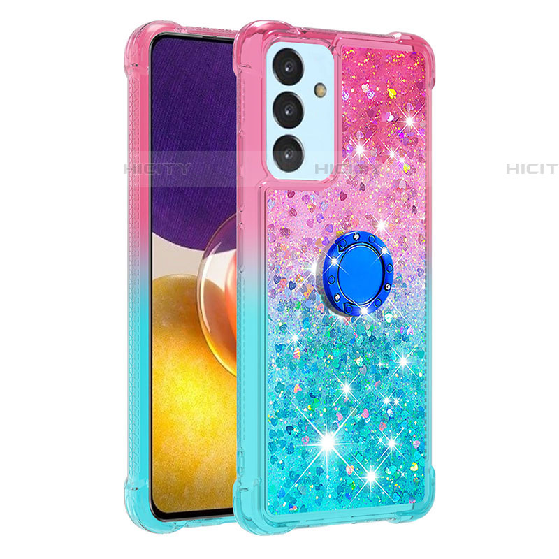 Custodia Silicone Cover Morbida Bling-Bling con Anello Supporto S02 per Samsung Galaxy A25 5G