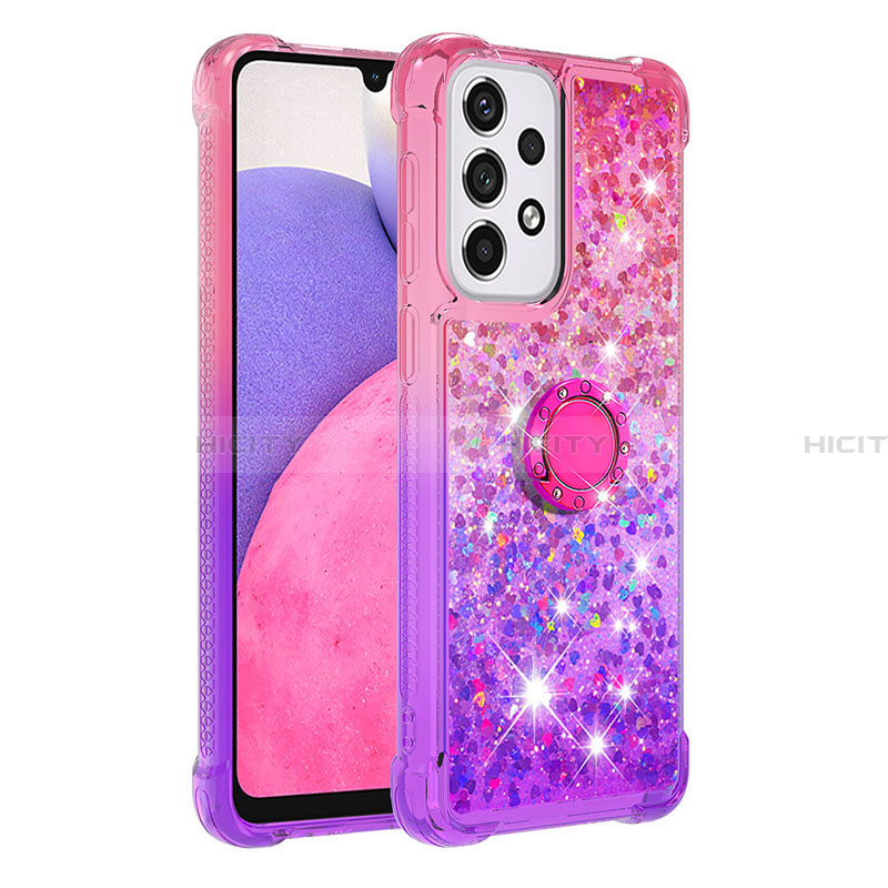 Custodia Silicone Cover Morbida Bling-Bling con Anello Supporto S02 per Samsung Galaxy A33 5G