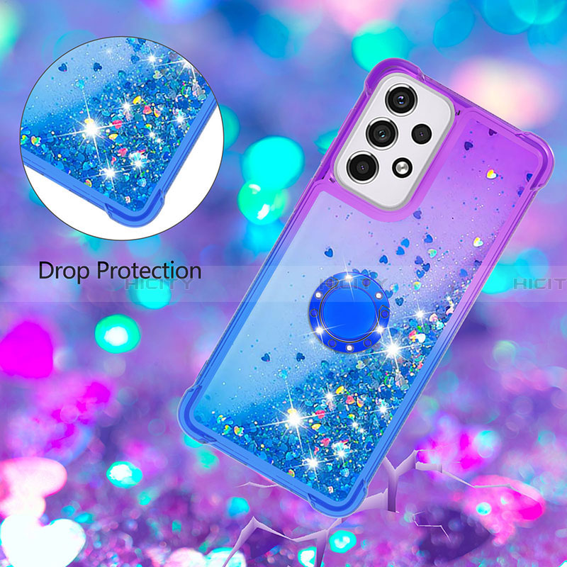 Custodia Silicone Cover Morbida Bling-Bling con Anello Supporto S02 per Samsung Galaxy A33 5G