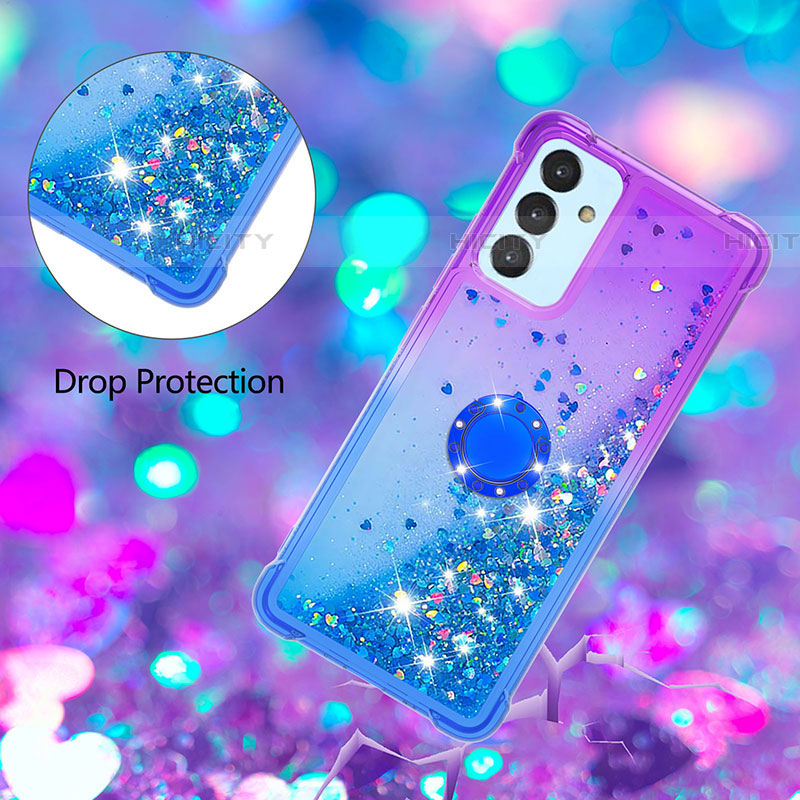 Custodia Silicone Cover Morbida Bling-Bling con Anello Supporto S02 per Samsung Galaxy A34 5G