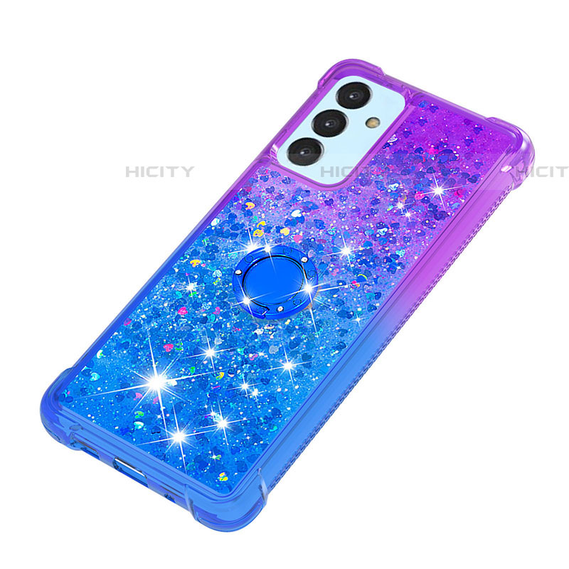 Custodia Silicone Cover Morbida Bling-Bling con Anello Supporto S02 per Samsung Galaxy A34 5G