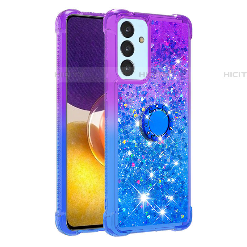 Custodia Silicone Cover Morbida Bling-Bling con Anello Supporto S02 per Samsung Galaxy F34 5G