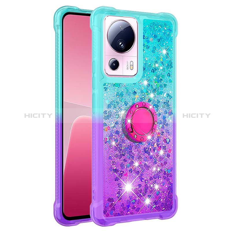 Custodia Silicone Cover Morbida Bling-Bling con Anello Supporto S02 per Xiaomi Civi 2 5G