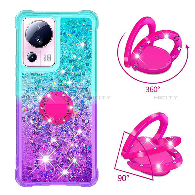 Custodia Silicone Cover Morbida Bling-Bling con Anello Supporto S02 per Xiaomi Civi 2 5G