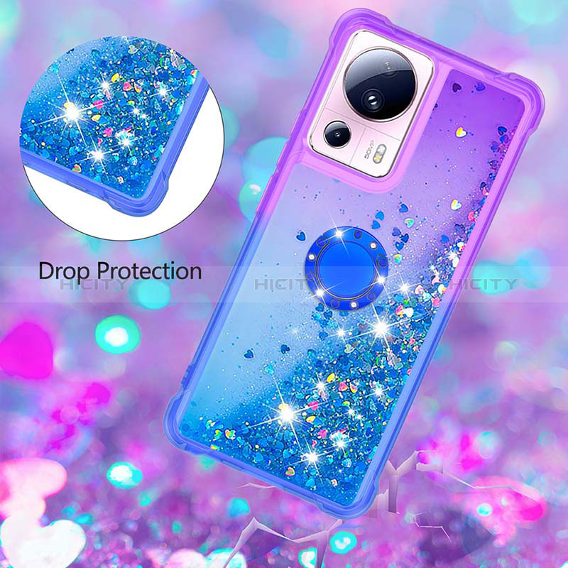 Custodia Silicone Cover Morbida Bling-Bling con Anello Supporto S02 per Xiaomi Civi 2 5G