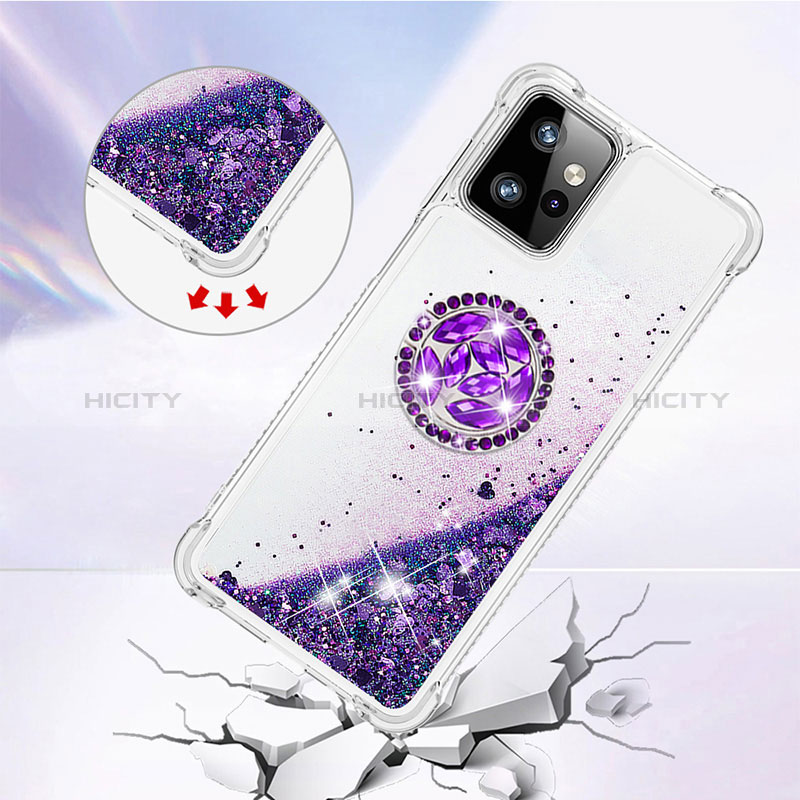 Custodia Silicone Cover Morbida Bling-Bling con Anello Supporto YB1 per Motorola Moto G Power 5G (2023)