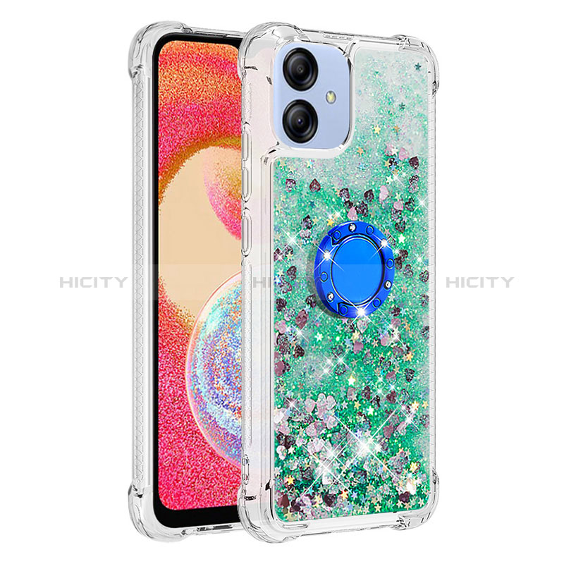 Custodia Silicone Cover Morbida Bling-Bling con Anello Supporto YB1 per Samsung Galaxy A04 4G